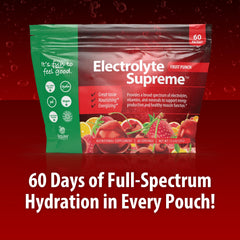 Jigsaw Health Electrolyte Supreme 60-servings bag highlighting value and electrolytes