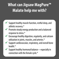 Jigsaw Health brand logo on MagPure Malate packaging