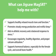Nutrients B6, Folate and B12 icons beside MagSRT bottle