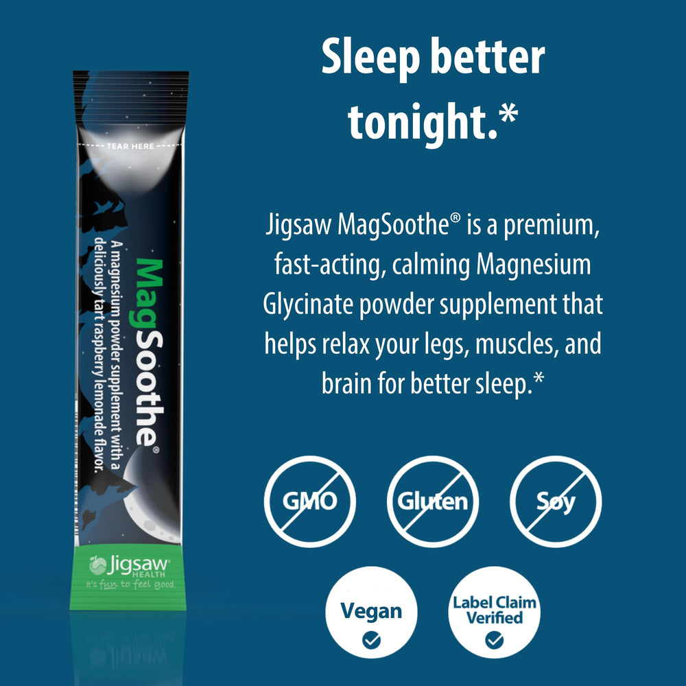 Serving spoon with MagSoothe powder in a glass