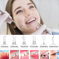 Jimy dental mouth mirror included in the cleaning tools set