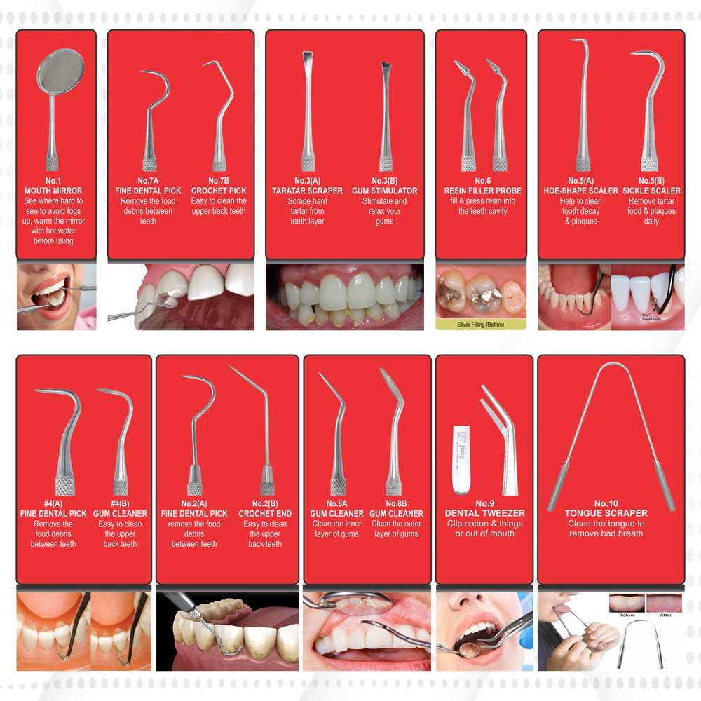 Dental plaque remover and tartar scraper from Jimy