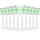 Jiuzhoudeal replacement heads for Philips Sonicare - 10-pack white, compatible with DiamondClean and more