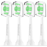 Jiuzhoudeal replacement head for Philips Sonicare – 4-pack, white, front view