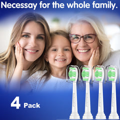 Overall view of Jiuzhoudeal 4-pack replacement heads for Sonicare