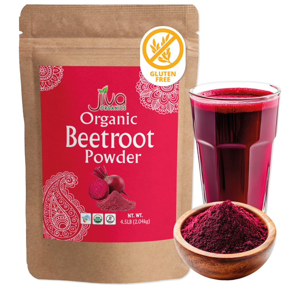 Jiva Organics beet root powder bulk pack bag for smoothie boosts