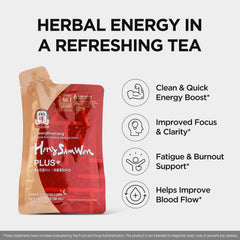 Label highlights vegan-friendly, caffeine-free, non-GMO
