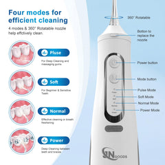 4-mode cordless dental flosser for daily cleaning