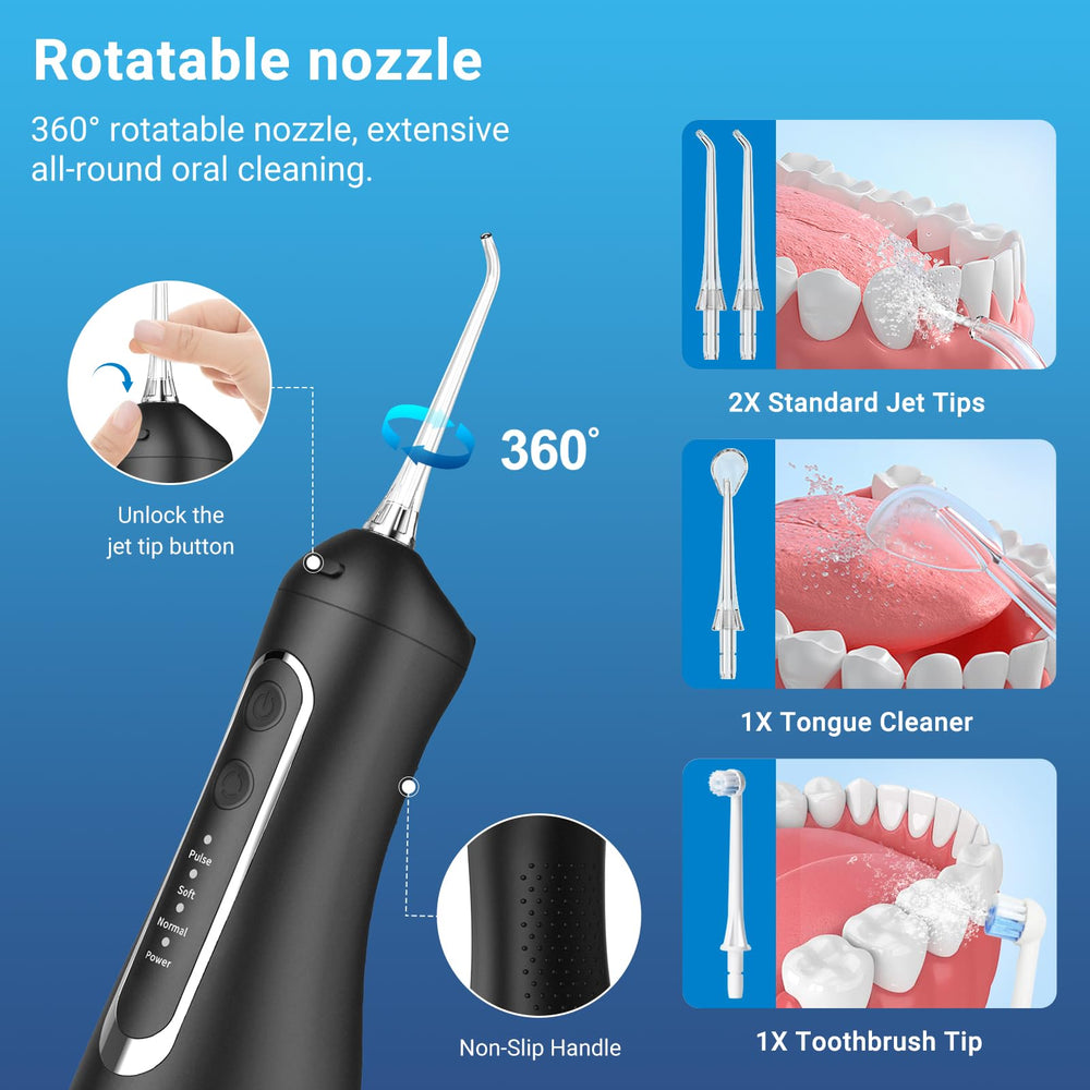 JNGOODS water flosser with 4 cleaning modes