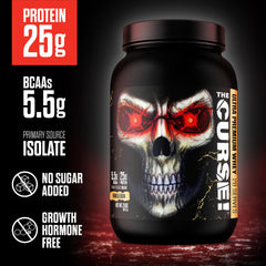 Creamy shake texture of The Curse Ultra Premium Whey Vanilla Bean 2lb
