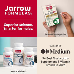 Jarrow Formulas Co-Q10 mitochondria graphic illustrating cellular energy support.