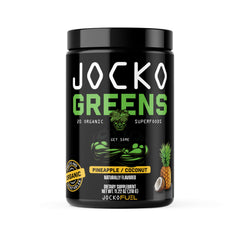 Jocko Fuel Daily Greens powder canister on a white background