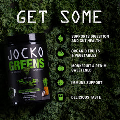 Adaptogens such as ashwagandha and rhodiola in the greens blend