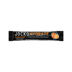 Unopened Hydrate Island Orange packet on white background