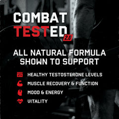 Nutrition facts panel of Jocko Fuel Test Booster bottle