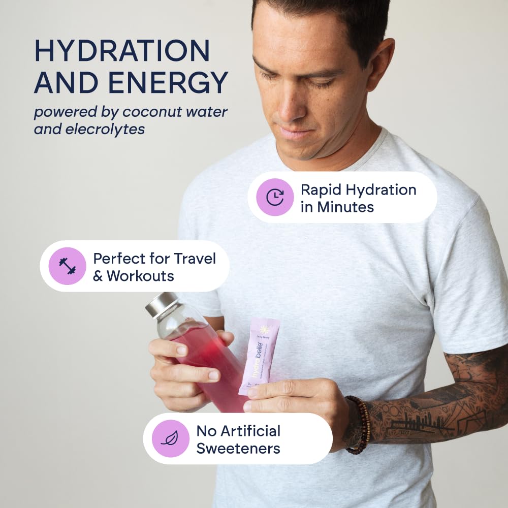JoinBelle HydroBelle coconut water-based electrolyte blend supports balanced hydration.