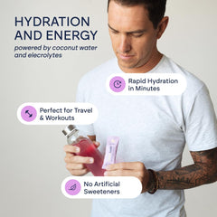 JoinBelle HydroBelle coconut water-based electrolyte blend supports balanced hydration.