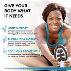 Joint support supplement bottle with 2800 mg formula for active adults