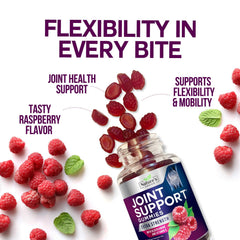 Adults smiling and taking a gummy supplement