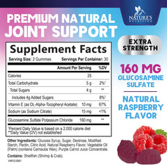 Close-up of glucosamine and vitamin E gummies