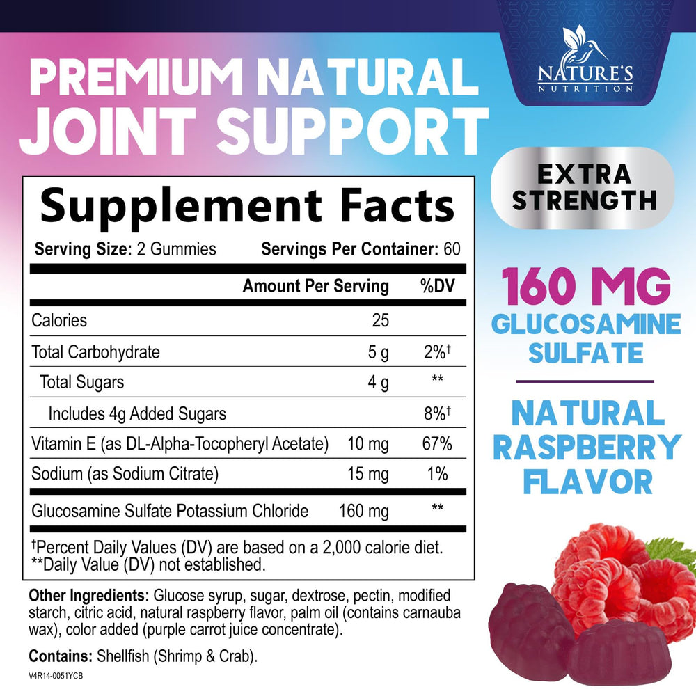 Front label of the Joint Support Gummies bottle highlighting ingredients