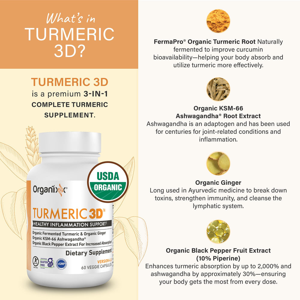 Joint support supplement with curcumin and ginger