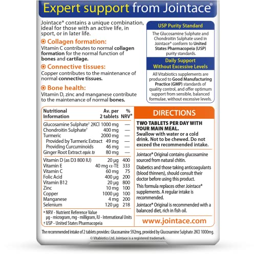 Jointace tablets closeup highlighting compact dosage.