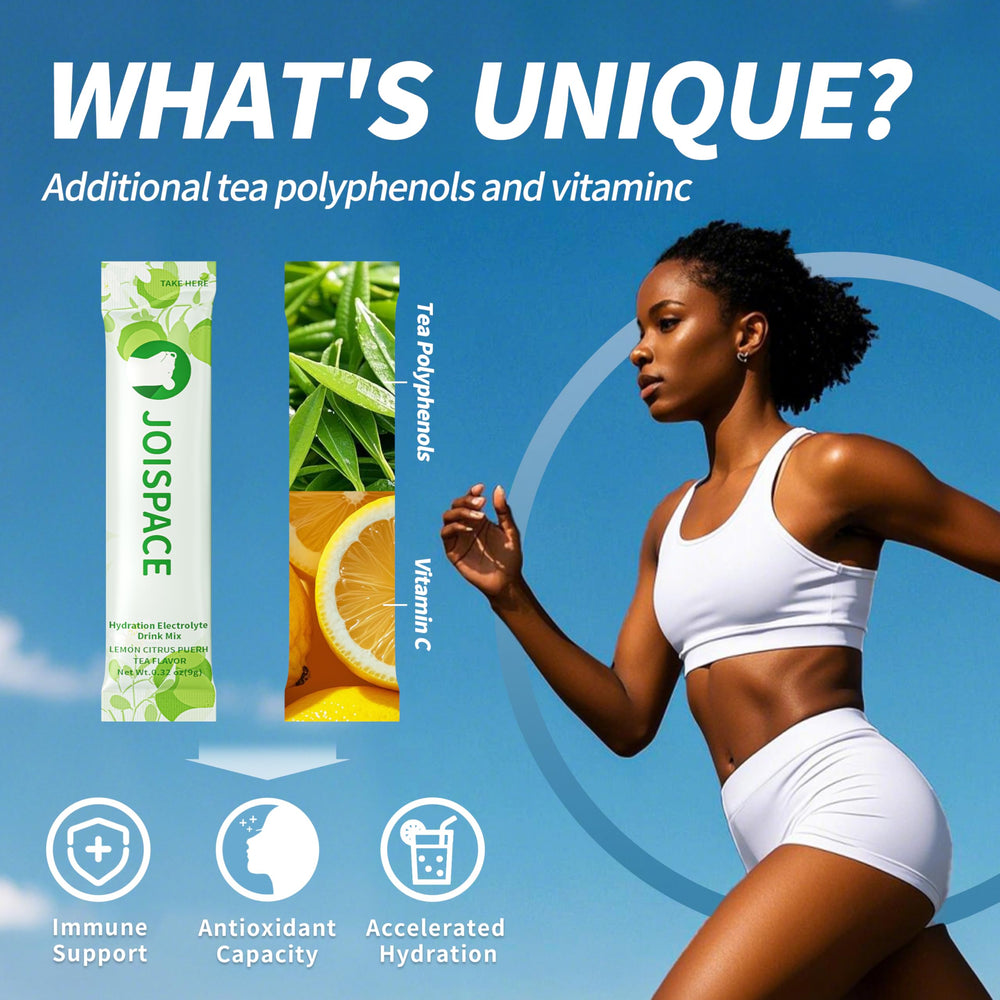 Single-serve JOISPACE electrolyte drink mix packet - Grape Tea