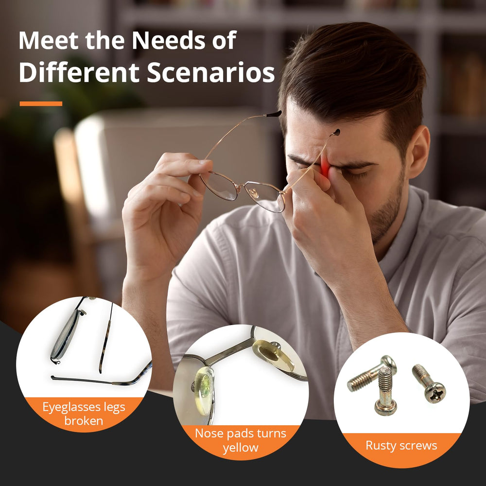Nose pads and stainless steel screws assortment