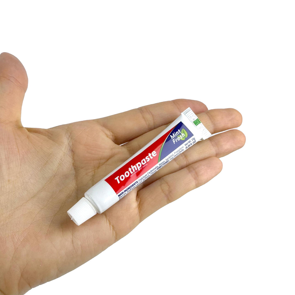 50-count bulk toothpaste packaging suitable for resorts and vacation rentals