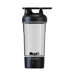 JOTER & LIBEAR electric shaker bottle open-lid demonstrates easy fill-and-blend for on-the-go.