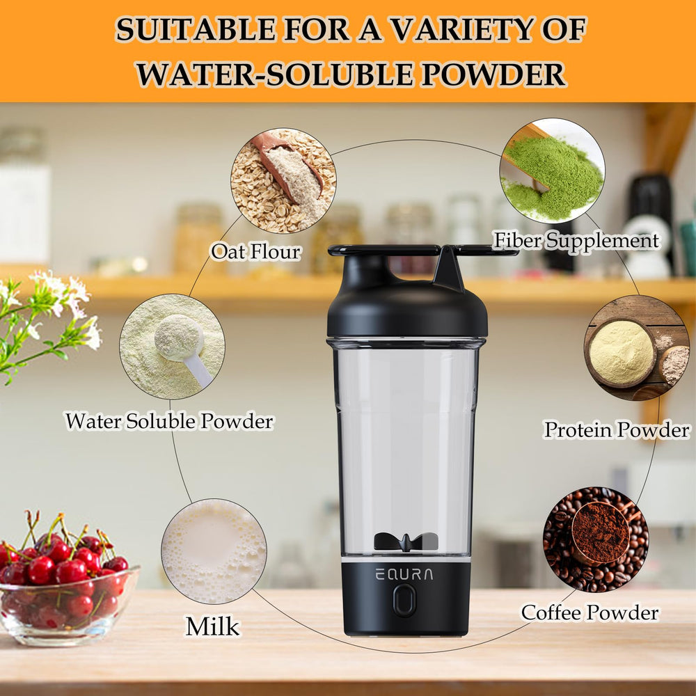 JOTER & LIBEAR electric shaker bottle portable-loop eases carrying during workouts.