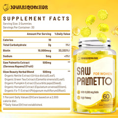 60 mango-pineapple gummies bottle for Jovariquethor saw palmetto