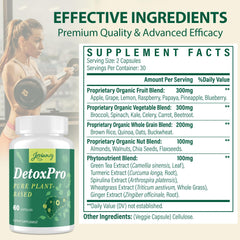 Jovianoy detox capsules bottle showcases convenient capsules for on-the-go wellness.