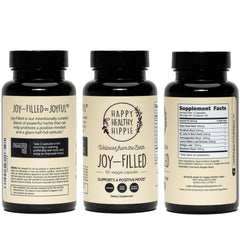 Concept image of mood support pills with plants