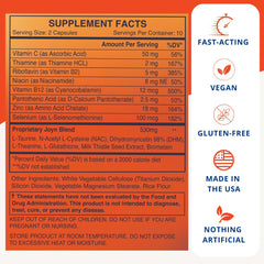 Person taking JOYN capsules before drinking to reduce redness
