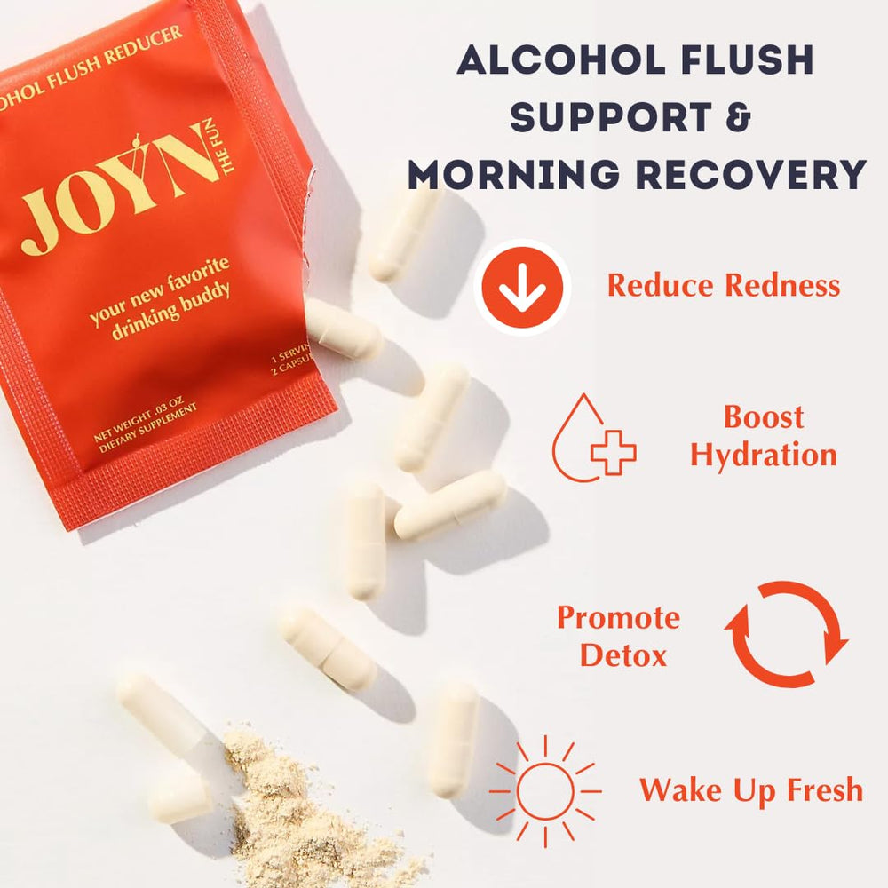 Ingredients list featuring DHM, milk thistle, glutathione on JOYN label