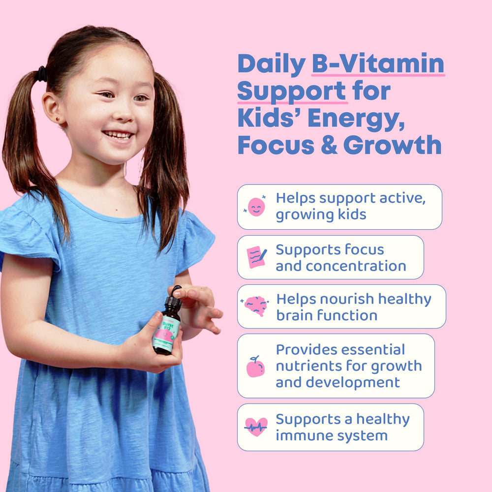 Front label of JoySpring Burst B12 Drops bottle