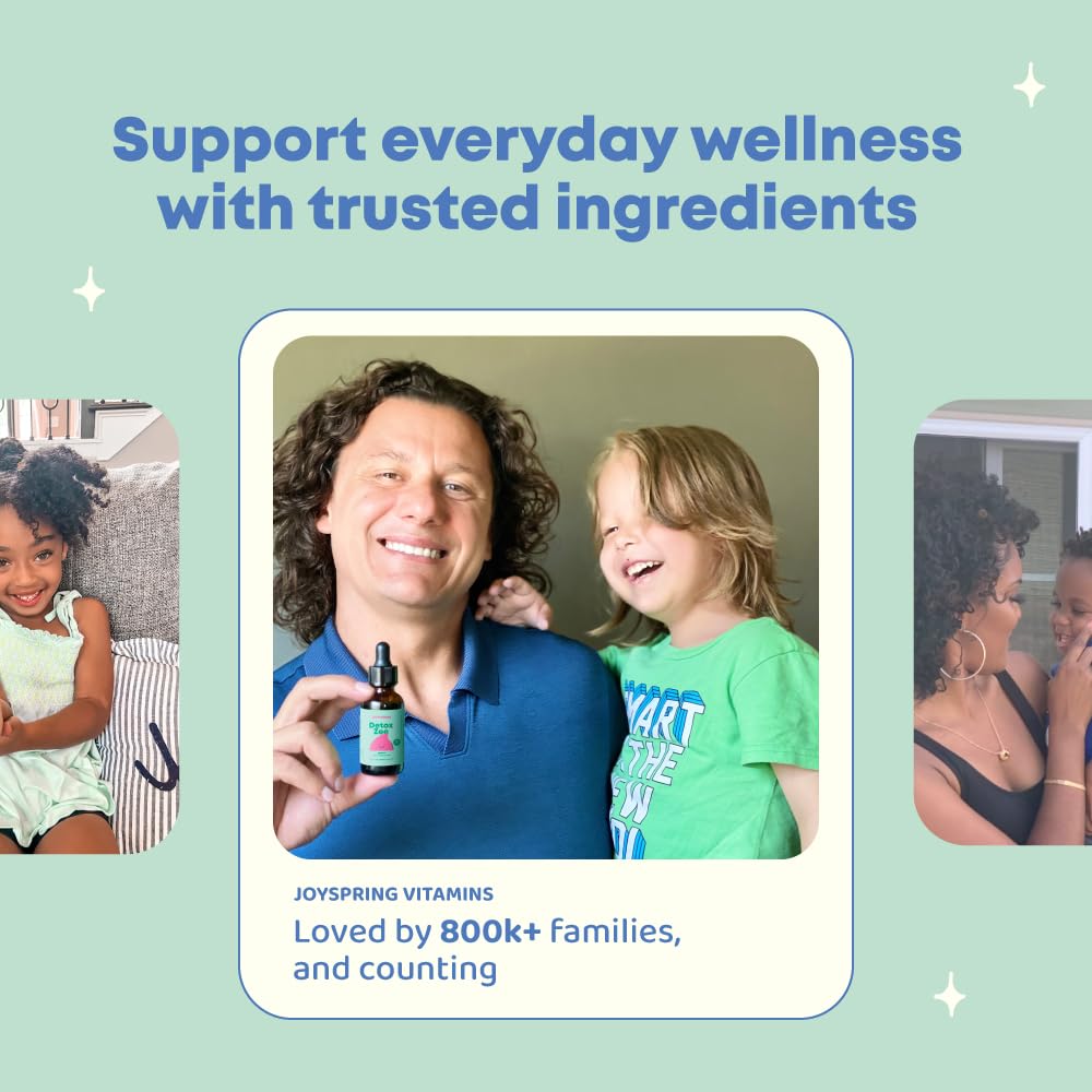 Ingredients panel of JoySpring DetoxZee Kids zeolite formula