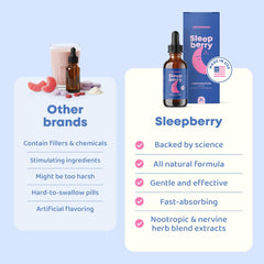 Sleepberry berry-flavored melatonin liquid for kids