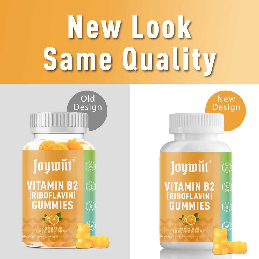 Joywiit Vitamin B2 Gummies 400mg back panel