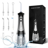 Front view of JOYYE cordless water flosser with 300ml reservoir