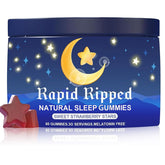 Front view of JRR Natural Sleep Aid Gummies bottle with 60-count packaging