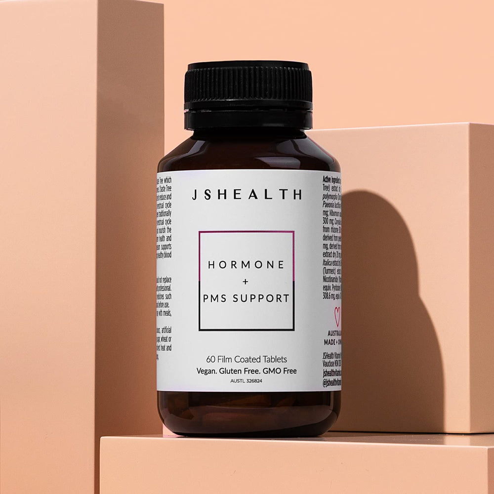 60-count bottle of JSHealth PMS support capsules