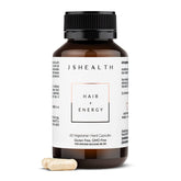 JSHealth Hair Formula bottle with 60 capsules on a white background