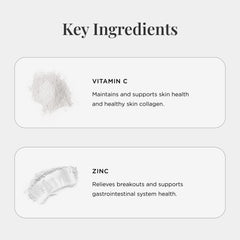 Illustration of glowing skin and healthy digestion