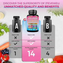 Bottle with product information and ingredients