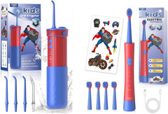 JTF Kids 2-in-1 electric toothbrush with water flosser front view