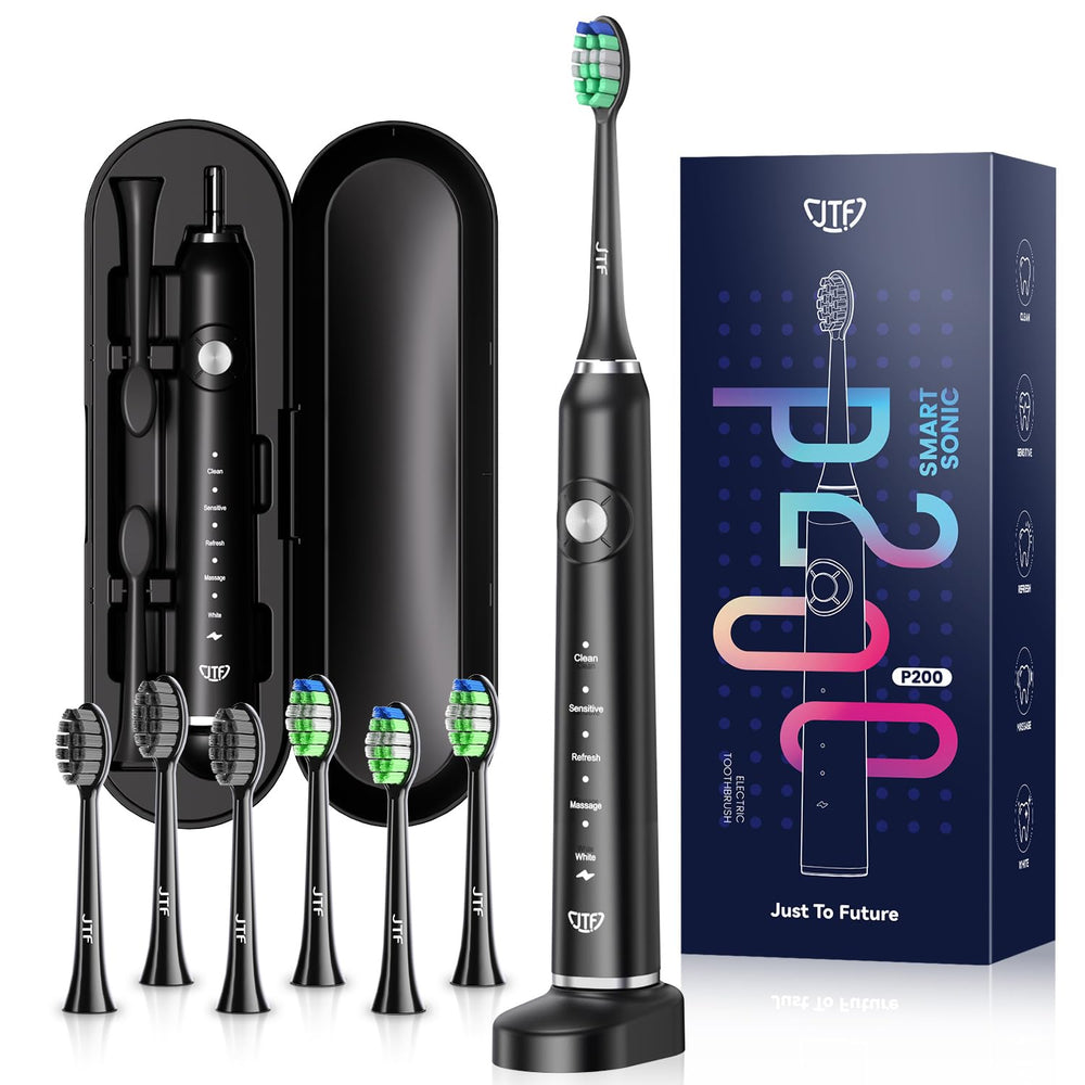 Includes 6 Brush Heads for JTF sonic toothbrush