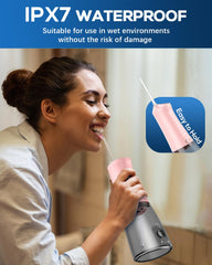 IPX7 waterproof flosser suitable for shower use